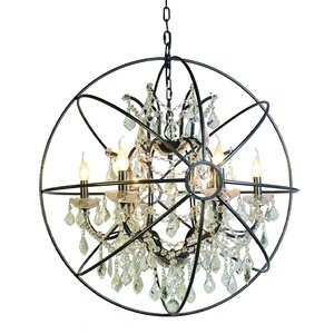 Cearbhall 6-Light Candle Style Globe Chandelier