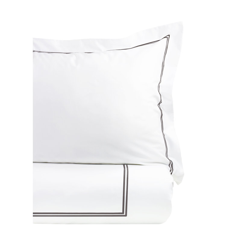 Stripe Sateen Duvet Cover, King, Amethyst