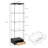 Modern Glass Display Cabinet with Drawer , Quick-assembly Antique Cabinet with LED lights, Tempered Glass Bookshelf,  1-Door Storage Case with 4 Shelves  for Living Room and Bedroom-2106632012