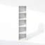 White 5-tier open bookcase