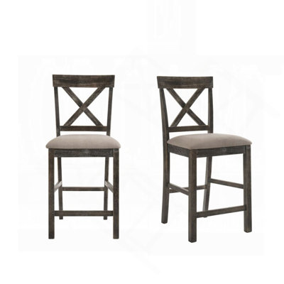Ensemble de 2 chaises de salle à manger à hauteur de comptoir Contemporary