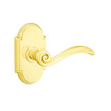 Elan Wave/Drop Privacy (Bed & Bath) Door Lever with Arch Rosette