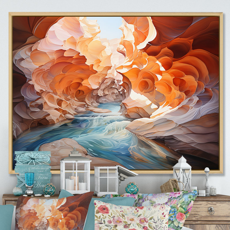 Canyon Antelope, impression sur toile, H 12 po x l 20 po x P 1 po, Cadre naturel flottant