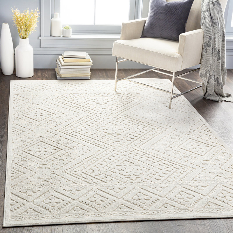 Euramo Boho Cream Area Rug, Rectangle 200 x 275cm