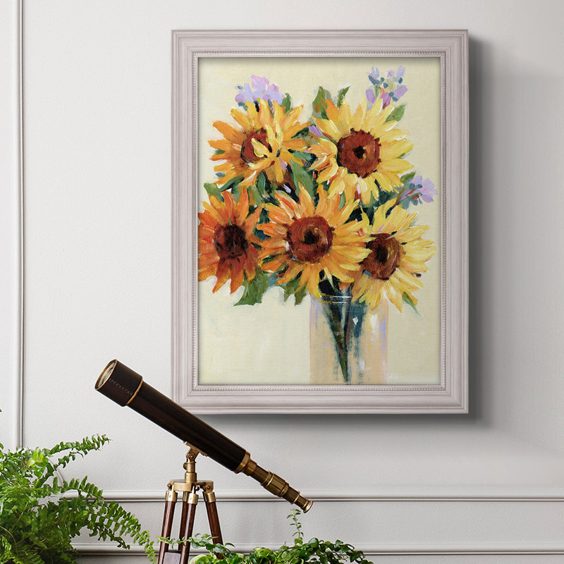 Maxson Fresh Cut Flowers I, reproduction d'art sur toile, H 25 po x l 21 po x P 2,5 po, Light Grey Framed