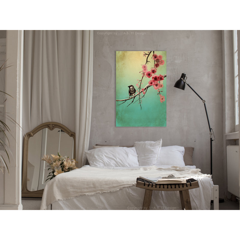 Cherry Flowers - Wrapped Canvas Print, 60cm H x 40cm W
