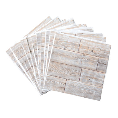 Meeks Planks Peel and Stick Vinyl 30 x 30cm PVC Mosaic Tile in Beige