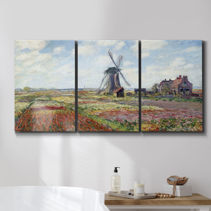 «Abstracted Spring I», reproduction sur toile 3 pièces, H 36 po x l 72 po x P 2 po