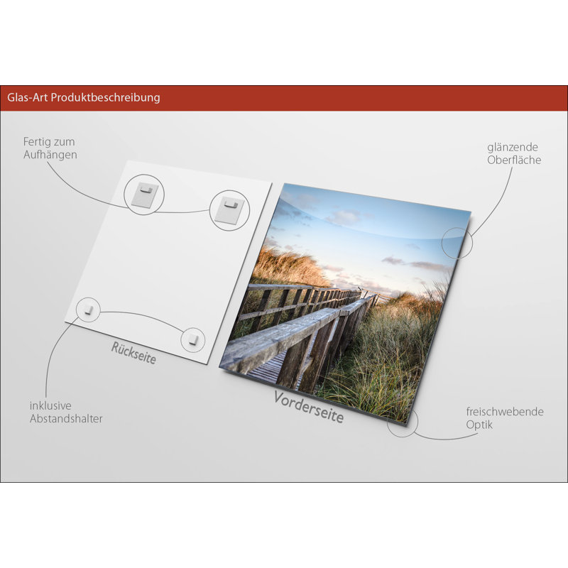 Sundown II Photographic Art Print on Glass, 80cm H x 80cm W
