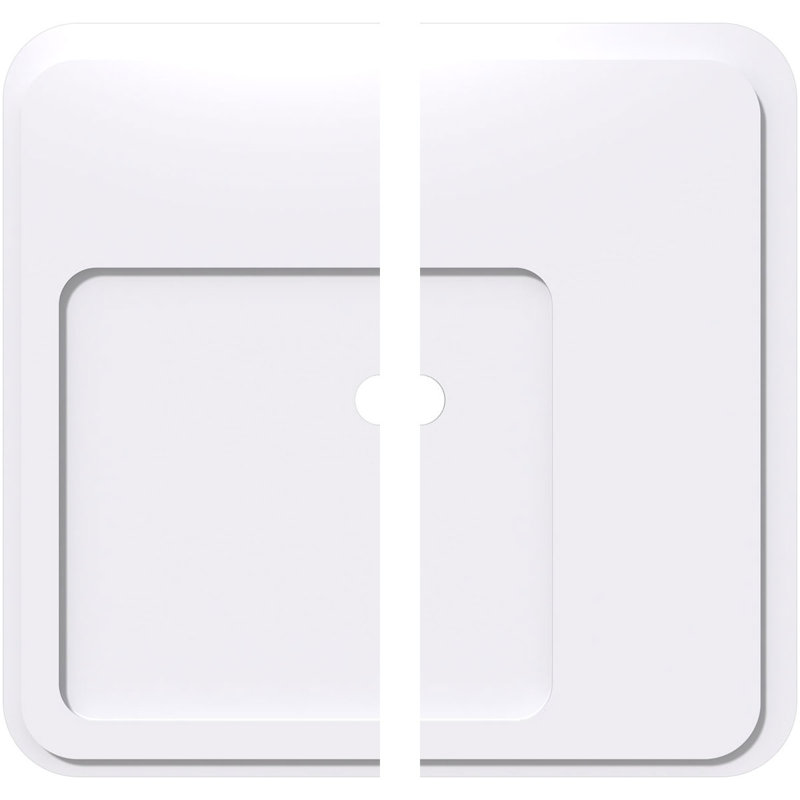Médaillon de plafond contemporain en PVC de qualité architecturale Lucan, deux pièces, H 1 po x l 30 po x P 30 po