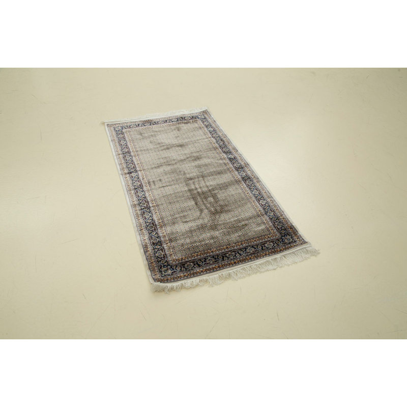 Tapis traditionnel touffeté à la main 2 pi 7 po x 4 pi 11 po