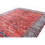 Tapis rouge et bleu noué à la main de haute qualité