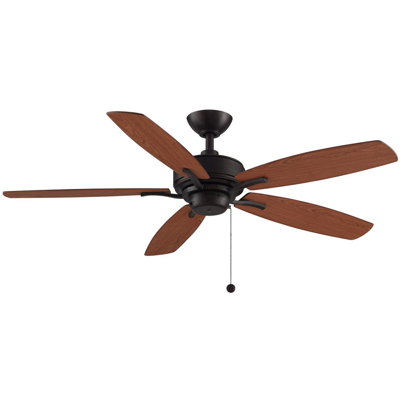 Aire Deluxe 52 inch Indoor Ceiling Fan - Dark Bronze with Reversible Cherry/Dark Walnut blades, Cherry/Dark Walnut