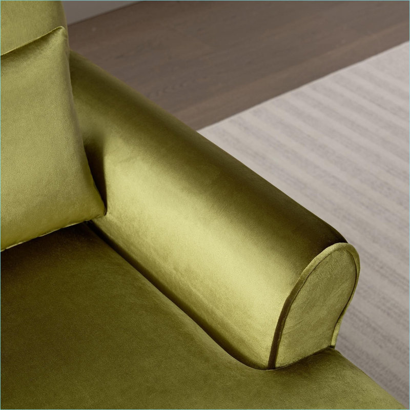 Grand fauteuil d'appoint ergonomique pour adultes, accoudoirs circulaires, soutien lombaire, style rétro pour le salon, la chambre et le bureau