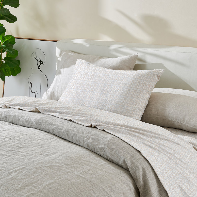 Ensemble de draps pré-lavés en microfibre - Collection Killian, Ensemble de draps pour lit simple avec deux taies 