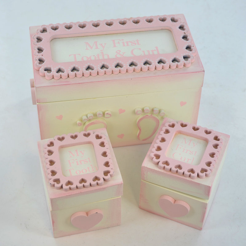 Raynham 3 Piece Handmade Solid Wood Memory Box Set