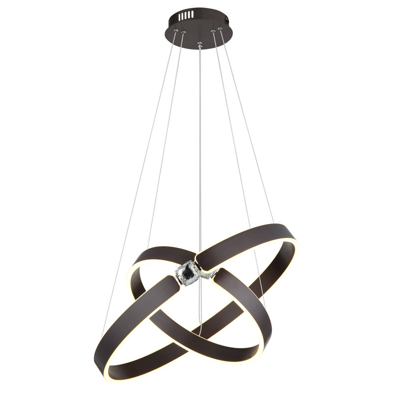 Delcenia 1 - Light Bronze LED Geometric Pendant