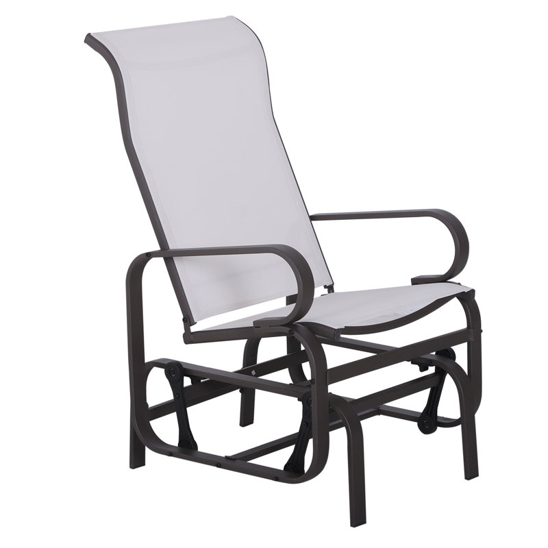Fauteuil oscillant d'extérieur Outsunny, Beige