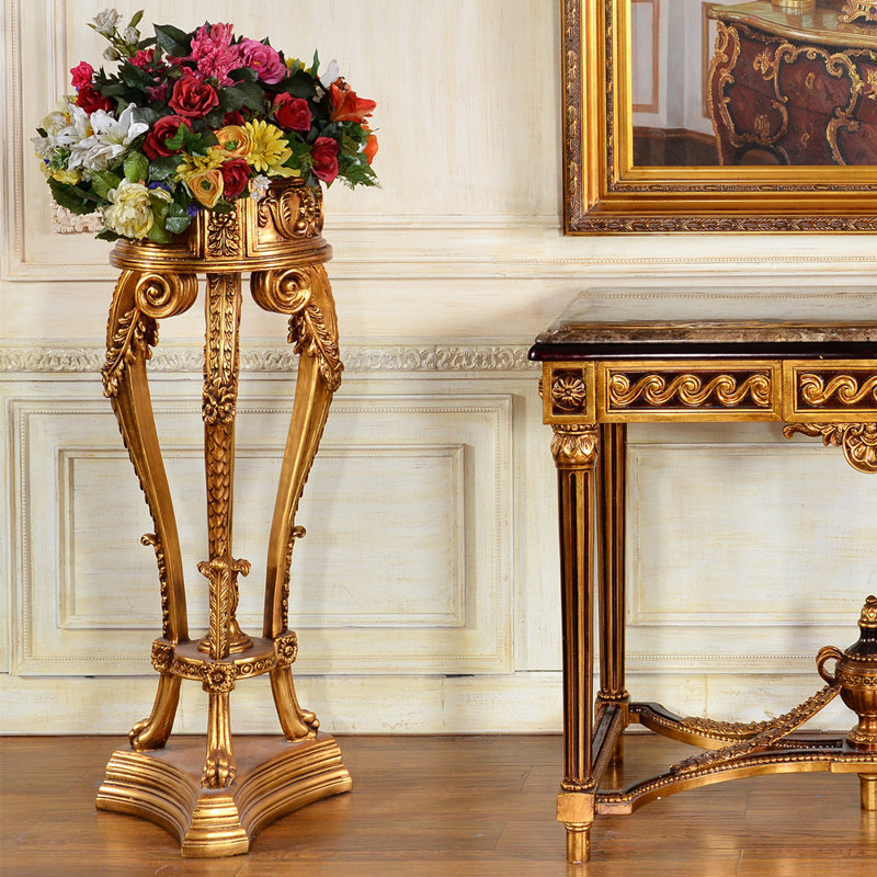 Table pour téléphone / plante Elegant, Or antique