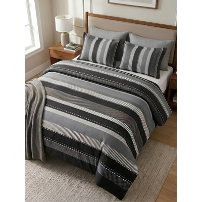 Striped Duvet Cover Set with Pillowcases