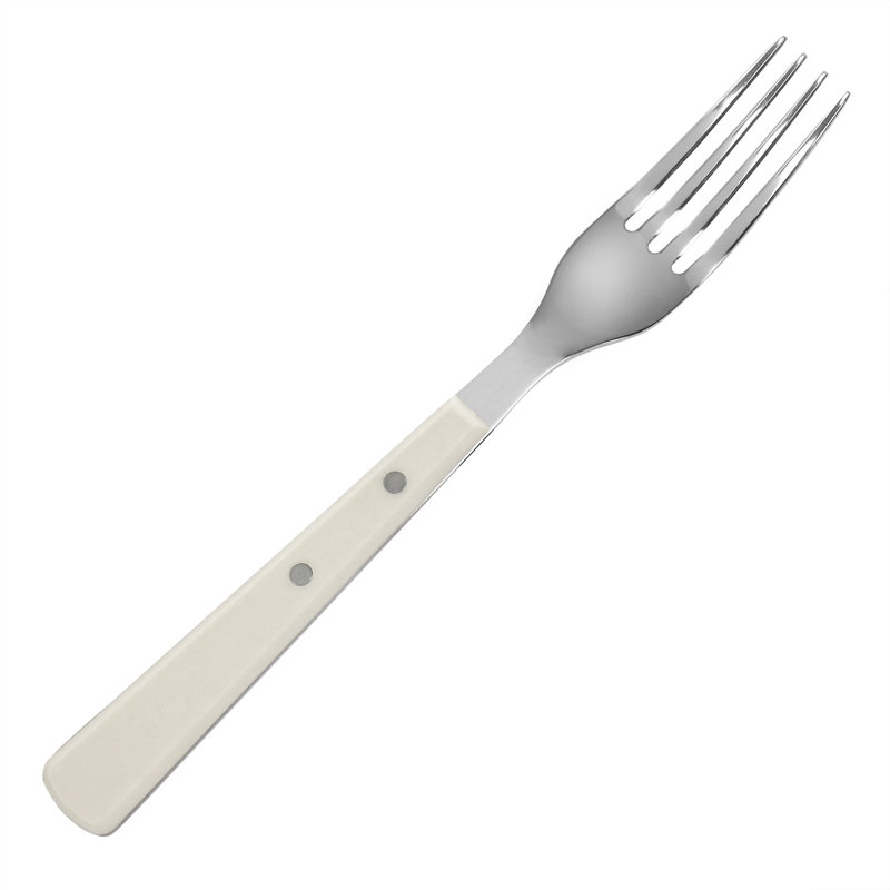 Cream Handle Stainless Steel 16-Piece Flatware Set