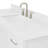 Cambridge 54'' Solid Wood Single Bathroom Vanity in White, with 1.5'' Carrara White Quartz Top, Center, Rectangle Sink-101139916-75152853