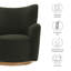 Fauteuil d'appoint pivotant en sherpa à oreilles Montrose-108579761