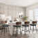 Swivel Upholstered Counter Stool with Metal Frame