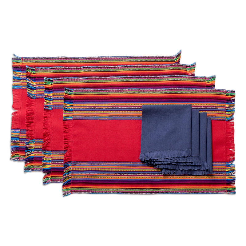 Aisha Rectangular Striped Cotton Table Runner