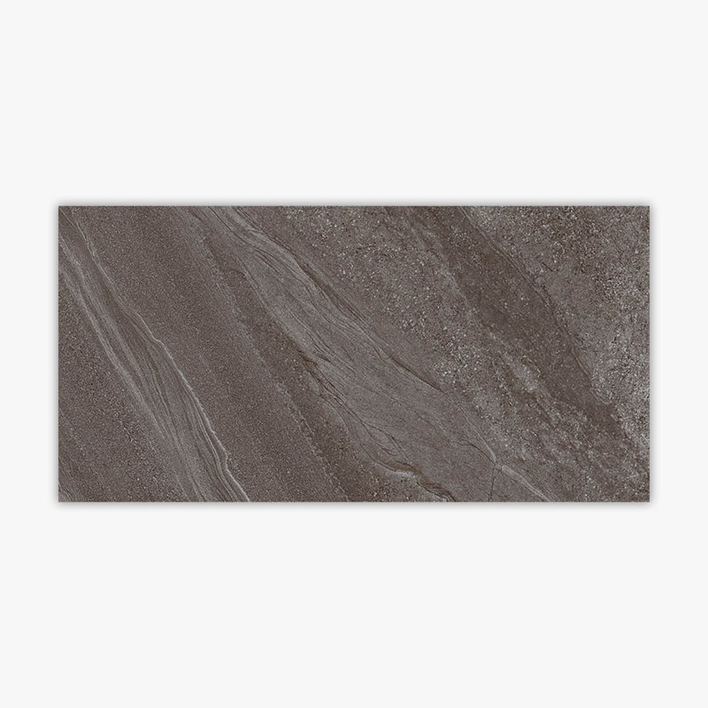 Carreau de mur et de plancher en porcelaine 24 po x 48 po, Brun