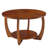 LUMERA Collection Mid-Century Modern Round Coffee Table with Removable Storage Shelf, 29.5” Wood Drum Coffee Table with Veneer Inlay Top for Living Room, Small Spaces