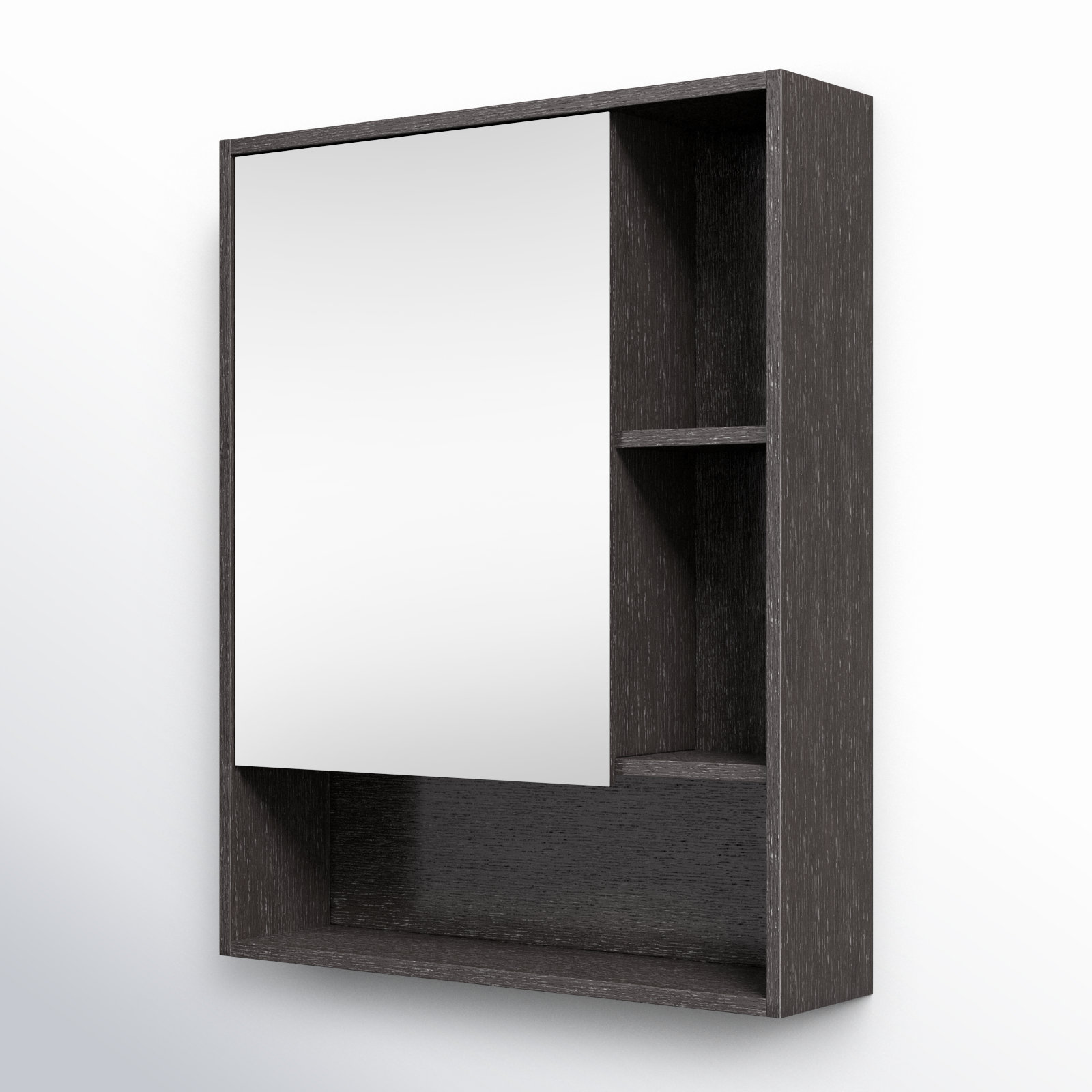 Jensen Surface Medicine Cabinet, Black, Left