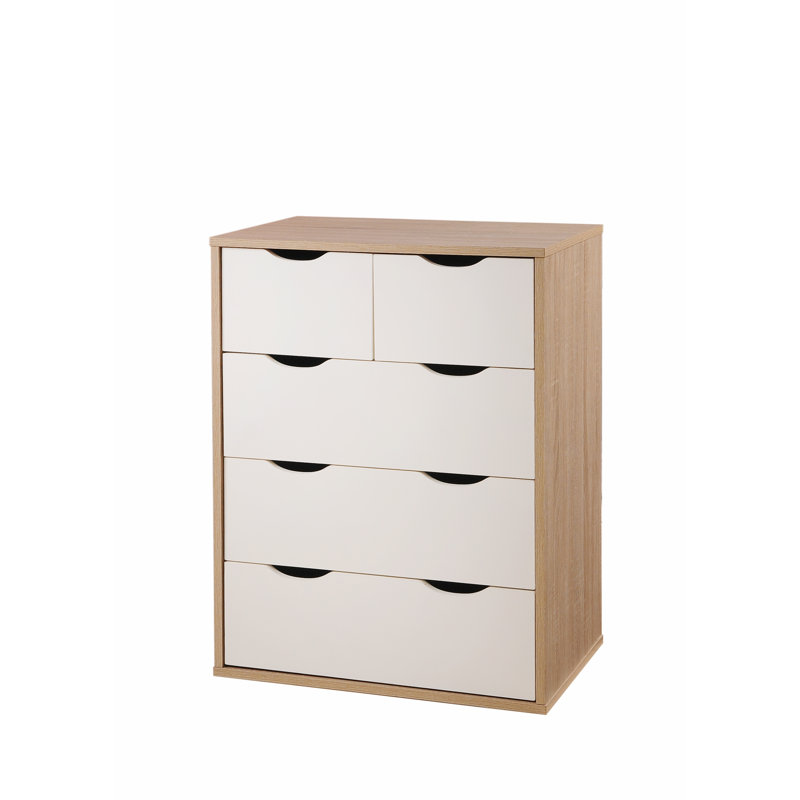 Bohl 5 - Drawer Chest of Drawers, Oak/White