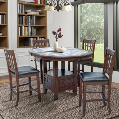 Degraffenreid Marble Top Four Leg Dining Set