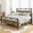 Bed Frame with Tall 51.2 Inch Industrial Headboard, Platform Bed Frame with Strong Metal Support, Solid and Stable, Noise Free, No Box Spring Needed, Easy Assembly-1180905693-1205063143