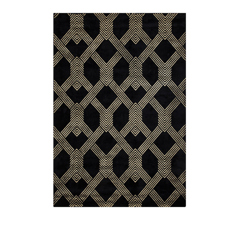 Gurdon Geometric Viscose Hand Woven Area Rug, Rectangle 160 x 230cm