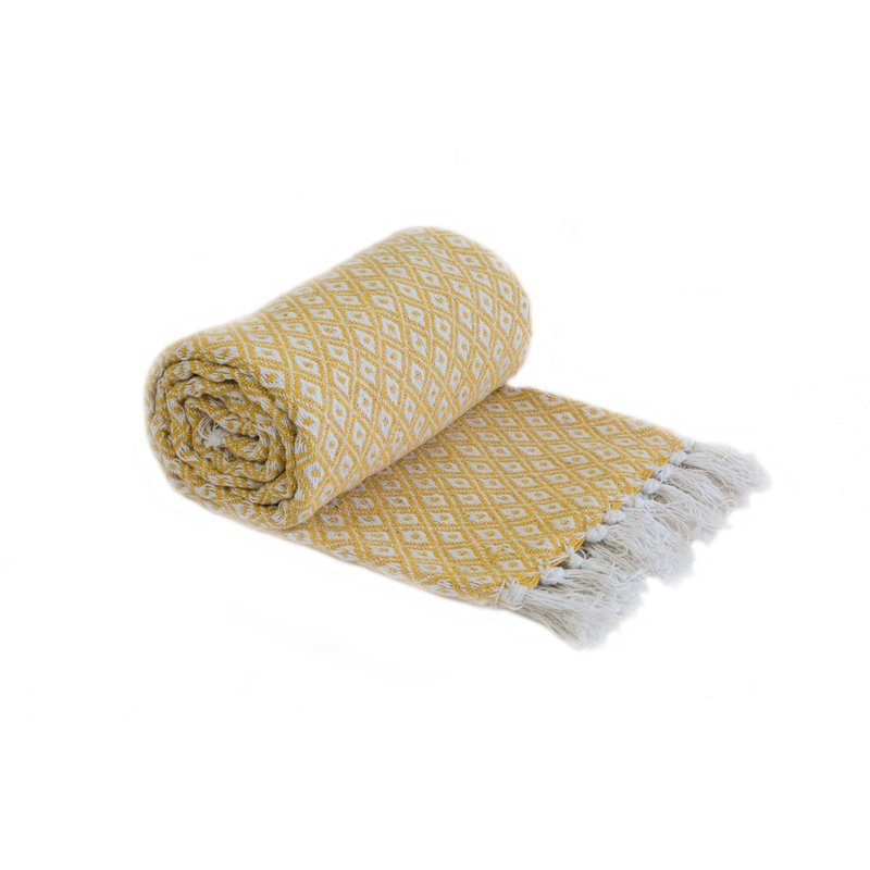 Mettler Throw Blanket, W228 x L254cm, Ochre