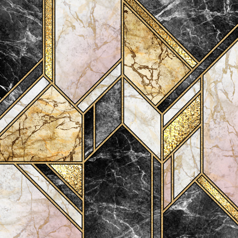 Art Deco Wallpaper by Wacomka - Wrapped Canvas Print, 122cm H x 122cm W x 3.8cm D