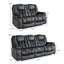 Ensemble de salon inclinable moderne surdimensionné en microfibre 2 pièces Quiteris-1143036963