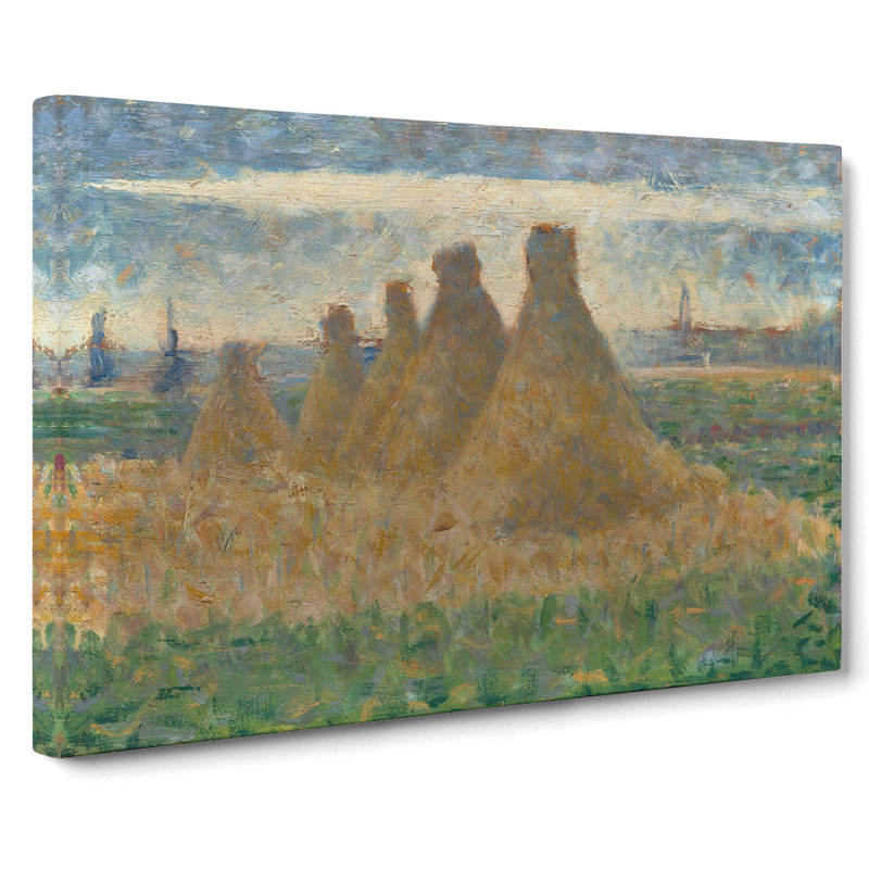 Haystacks by Georges Seurat - Wrapped Canvas, 40cm H x 60cm W x 3cm D