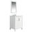 Elizabeth 24" Carrara White Marble Countertop Bath Vanitywith Mirror-1387599843