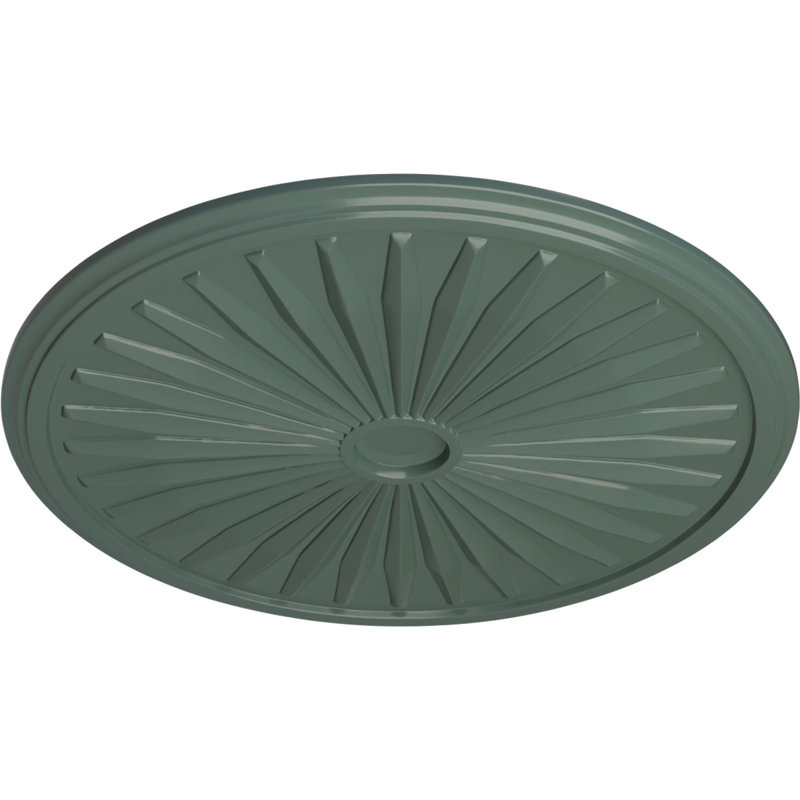 Endurathane Dauphine Ceiling Medallion, 33 7/8"OD x 1 3/8"P (Fits Canopies up to 13 1/4"), Hand-Painted Ultra Pure White Finish