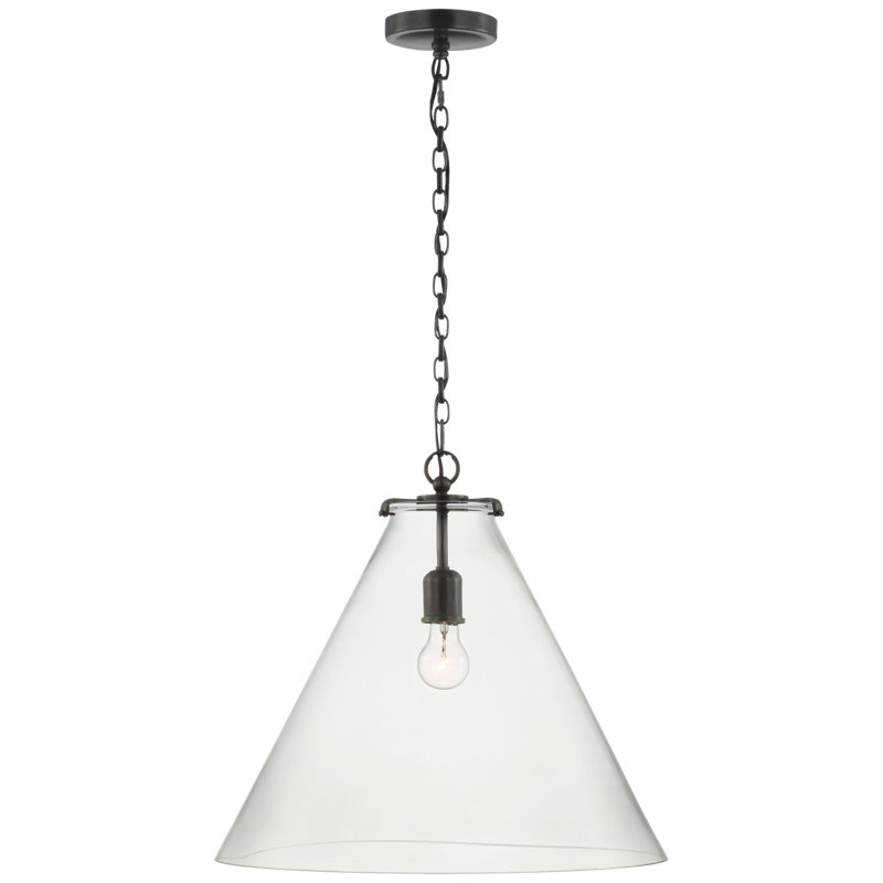 Katie 1 - Light Cone Pendant, Bronze, Clear