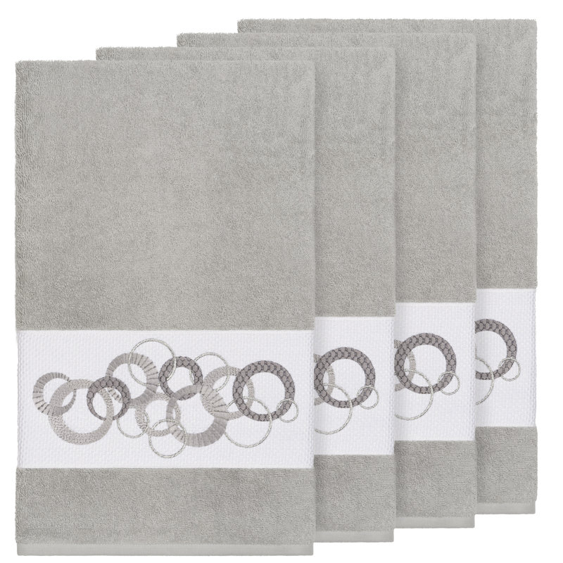 Annabelle Turkish Cotton Midweight Bath Towel, Light Gray