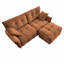Canapé en chenille 2 places avec repose-pieds-630826820