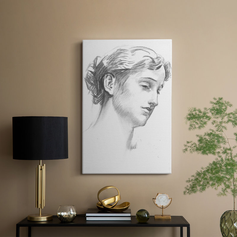 Croquis rétro Lxxi - Cavas enveloppés de galerie, H 18 po x l 12 po