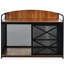 Grands meubles chenil pour chien - Caisse en bois avec rangement, finition brune spacieuse pour chiens-650496318-650496304