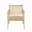 Fauteuil d'appoint tissé à panneau en bois
