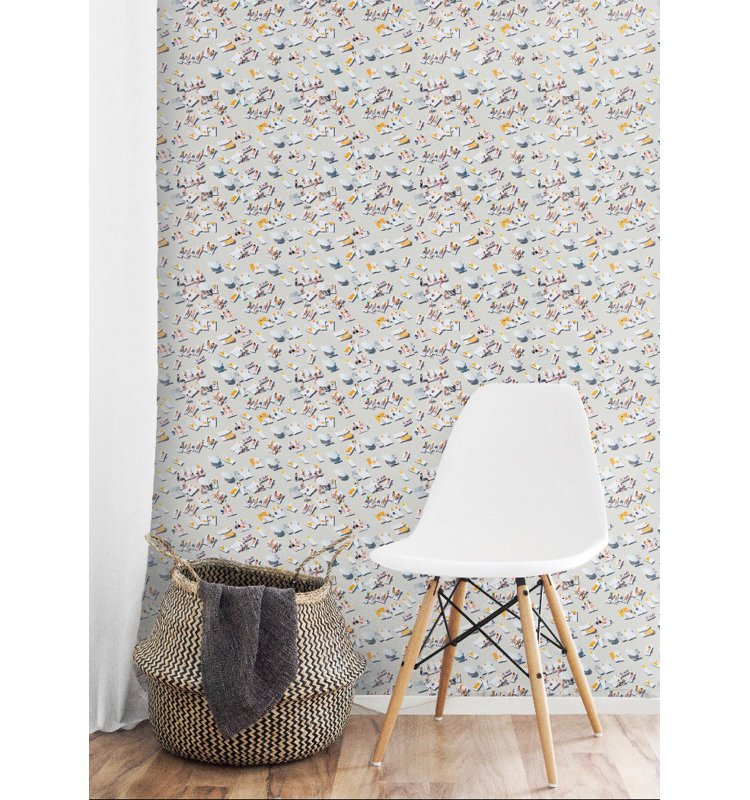 Gray Malin Sunbathers 10' L Wallpaper Tile, Self-adhesive, Vinyl