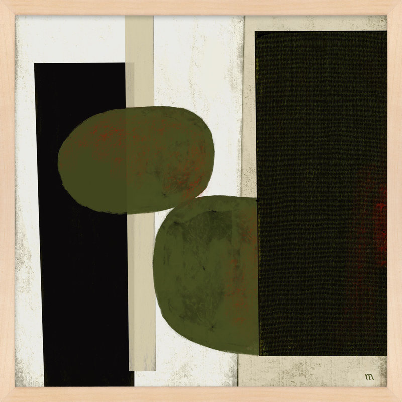 " Collage 1 " by StudioM Painting Print, 16" H x 16" W x 1.25" D, Maple Framed Paper